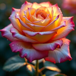 Golden Pink Hybrid Rose Plant
