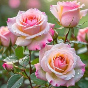 Pink Cream Hybrid Rose Plant – Premium Two Tone Rose - Image 2