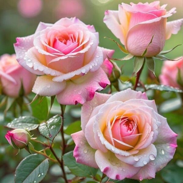 Pink Cream Hybrid Rose Plant – Premium Two Tone Rose