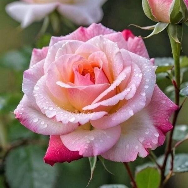 Pink Cream Hybrid Tea Rose Plant
