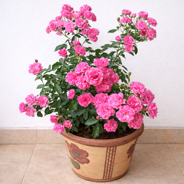 Pink Miniature Rose Plant ā Heavy Blooming Bush Rose