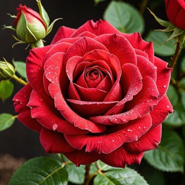 Red rose plant