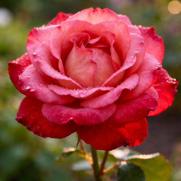 Pink Red Edge Hybrid Tea Rose Plant