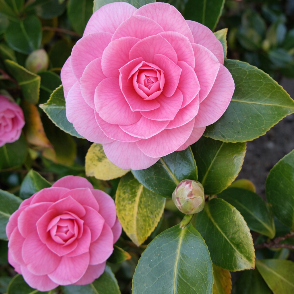 Rose Form Pink Camellia Plant – Elegant Rose Shaped Winter Flowering Shrub - Image 3