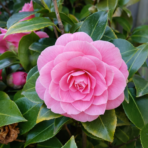 Rose Form Pink Camellia Plant – Elegant Rose Shaped Winter Flowering Shrub
