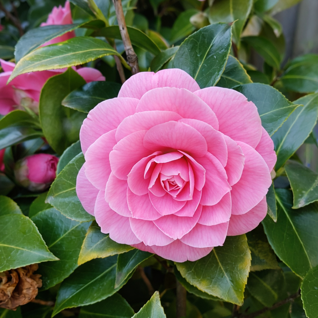 Rose Form Pink Camellia Plant – Elegant Rose Shaped Winter Flowering Shrub - Image 2