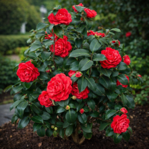 Red Camellia Flower Plant – Timeless Evergreen Luxury for Elegant Gardens 🌺 - Image 2