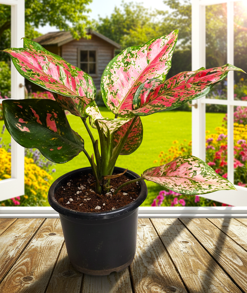 Red Aglaonema Plant