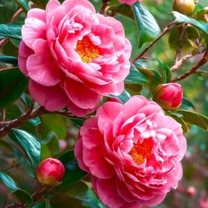 Pink Semi Double Camellia Plant – Luxurious Layered Bloom with Evergreen Elegance 🌸 - Image 3