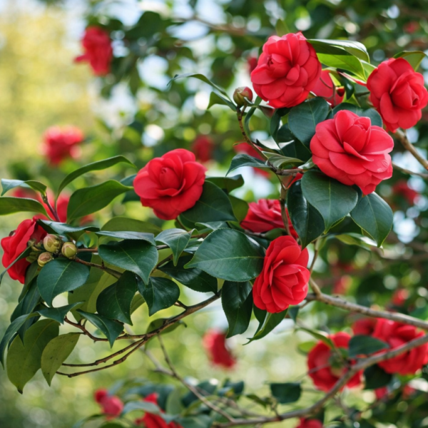 Single Red Camellia Plant – Classic Simplicity with Evergreen Elegance 🌺