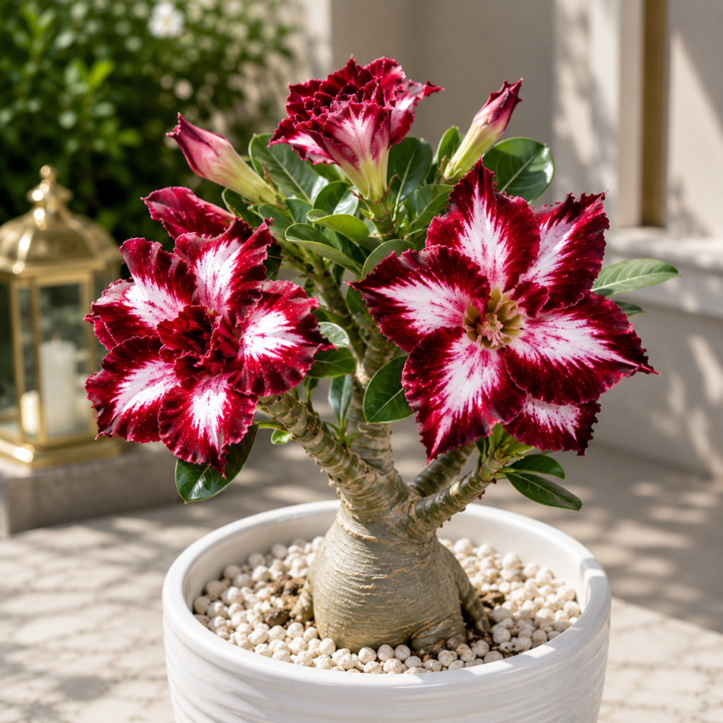 Burgundy Desert Rose Bonsai