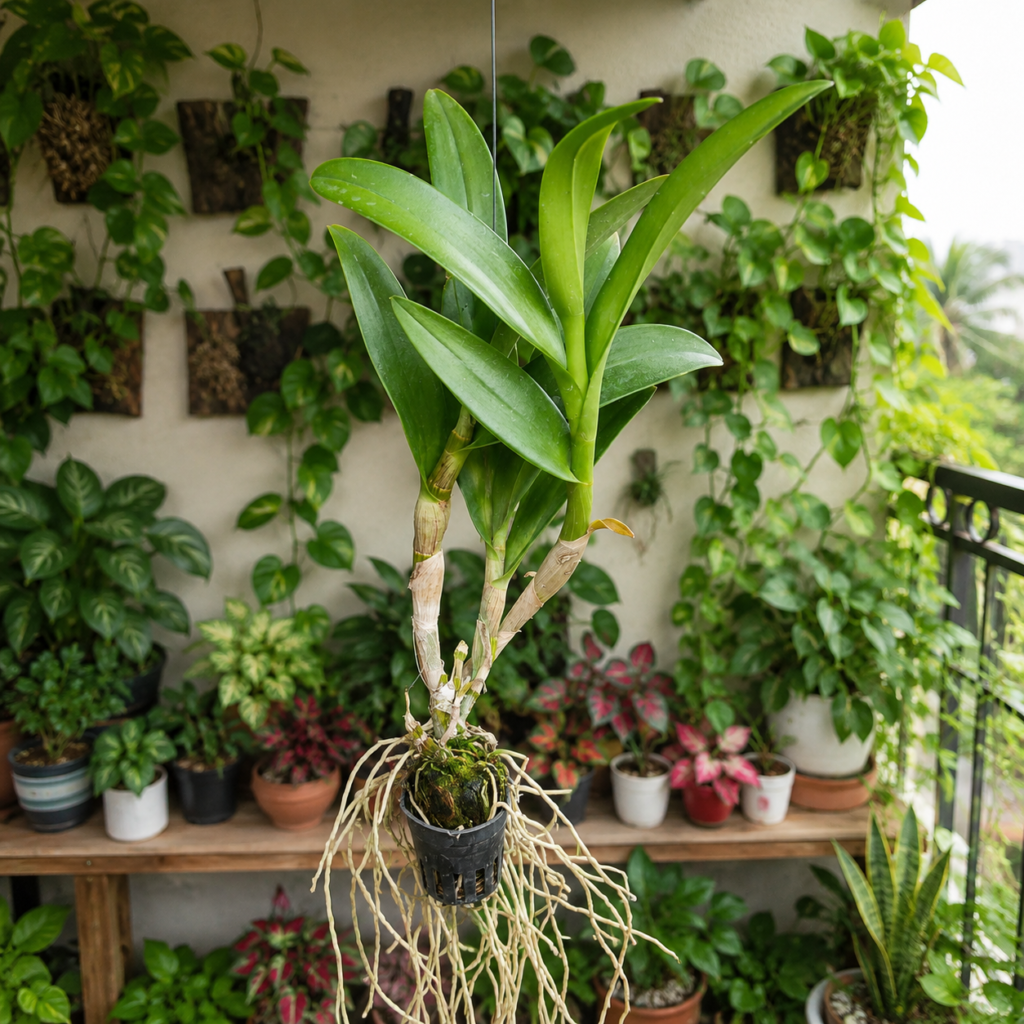 Golden Cymbidium Orchid | Premium Yellow Boat Orchid