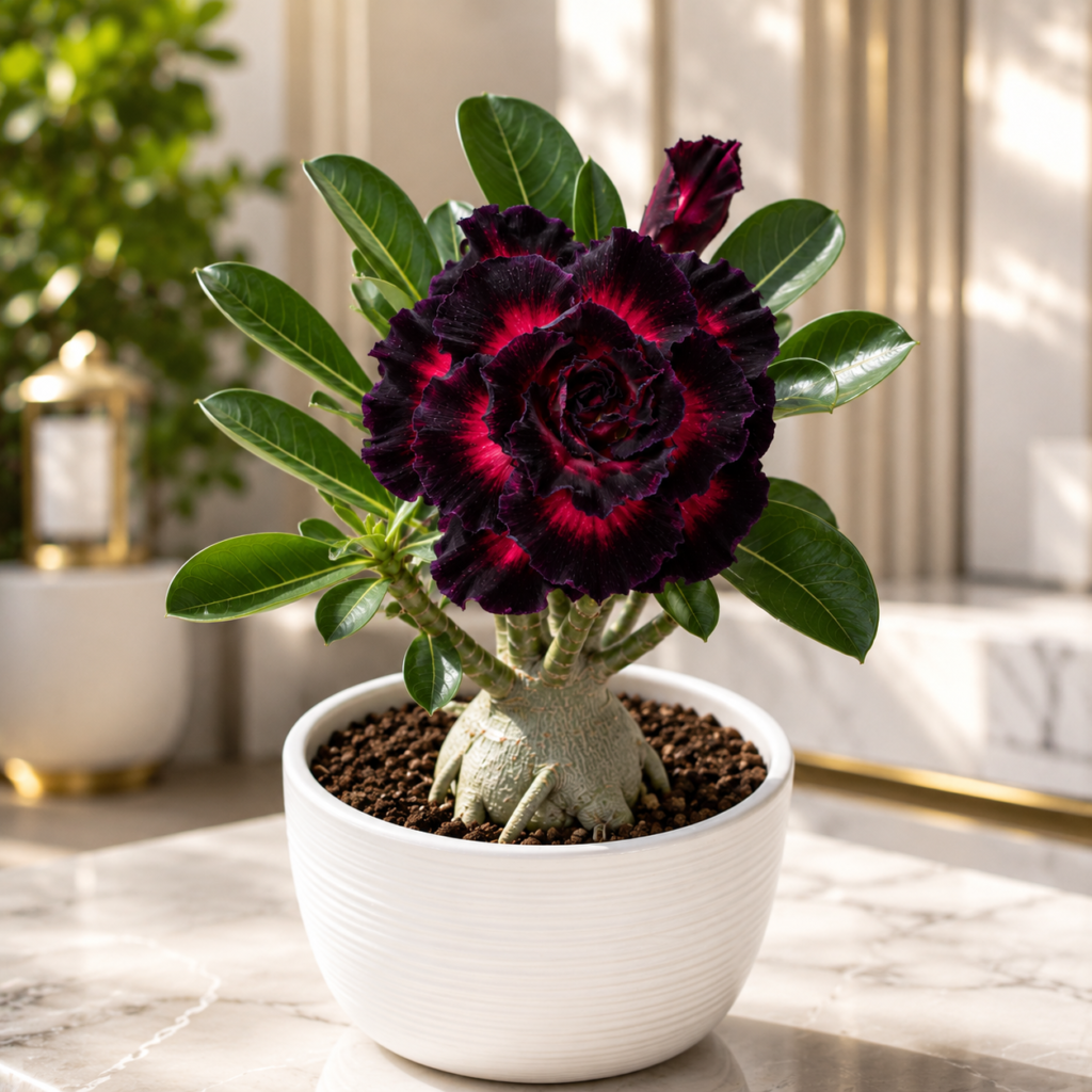 Dark Crimson Desert Rose