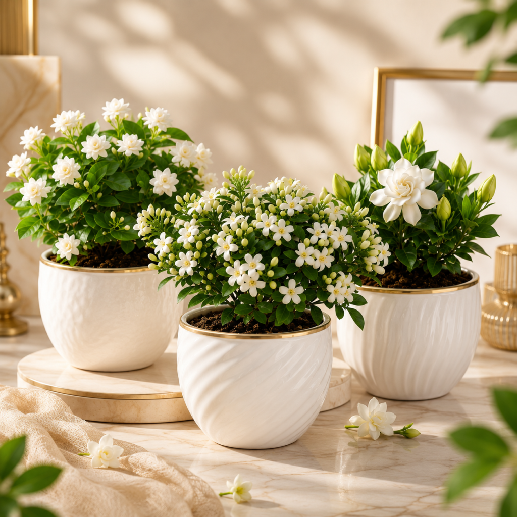 Fragrant White Flower Trio