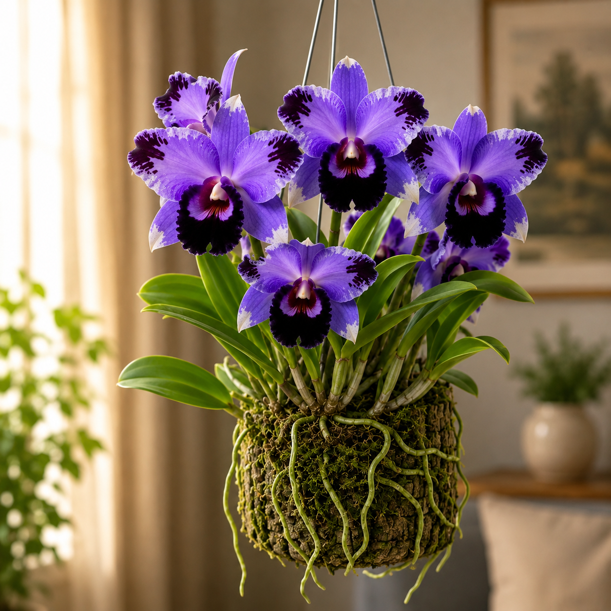 Purple Hanging Cattleya Orchid