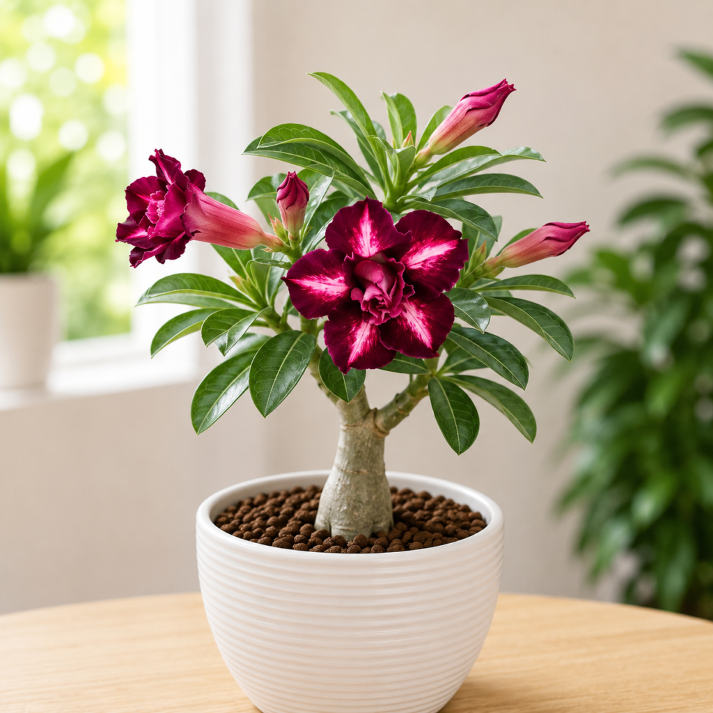 Purple Striped Desert Rose Bonsai