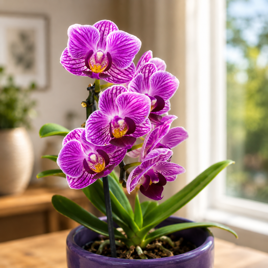 Purple Striped Moth Orchid