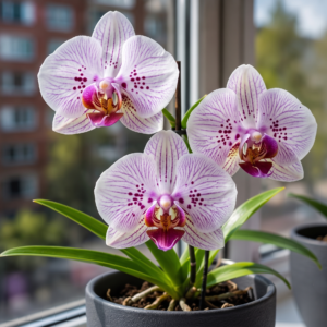Purple Veined Moth Orchid