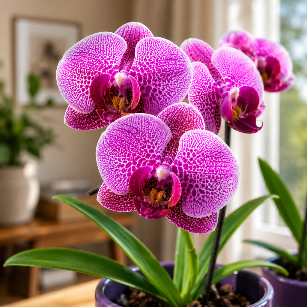 Spotted Purple Moth Orchid