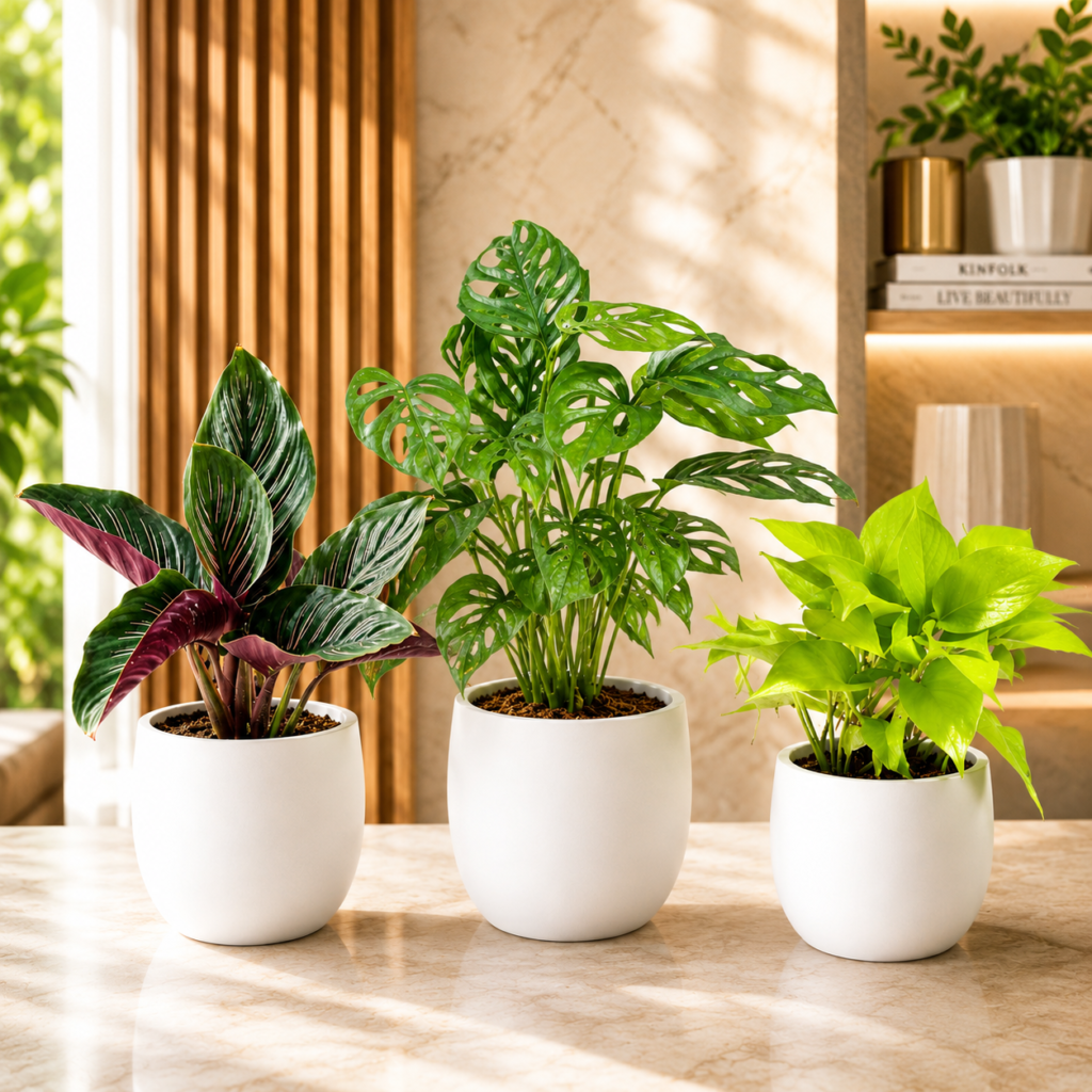 Striking Foliage Plant Trio