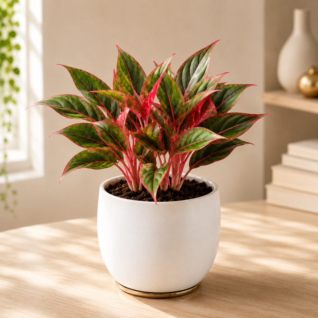 Vibrant Aglaonema Plant Trio