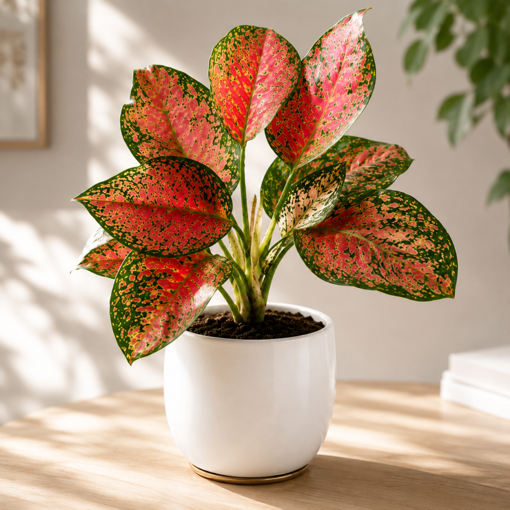 Vibrant Aglaonema Plant Trio