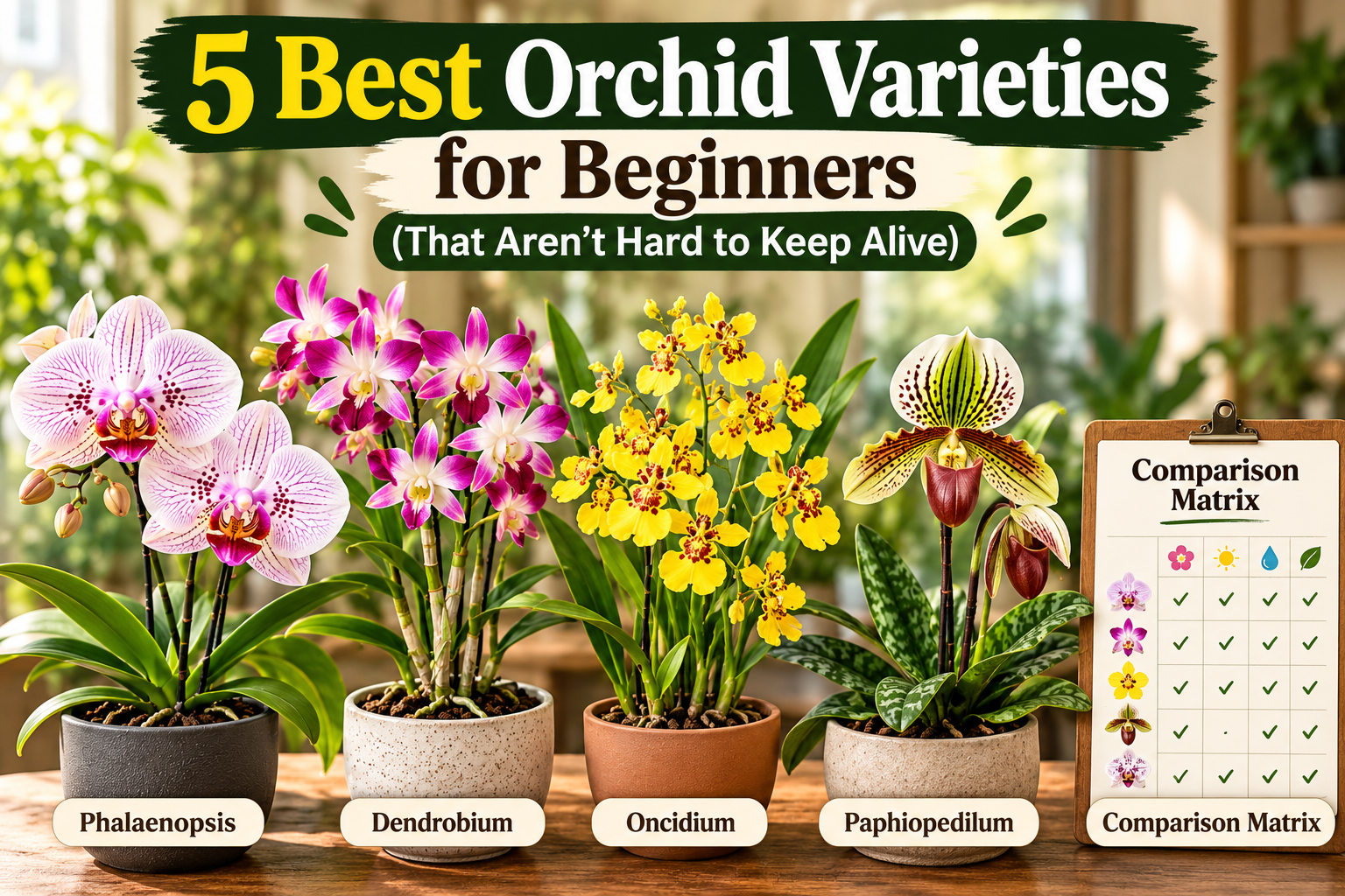 5 Best Orchid Varieties for Beginners (That Aren’t Hard to Keep Alive)