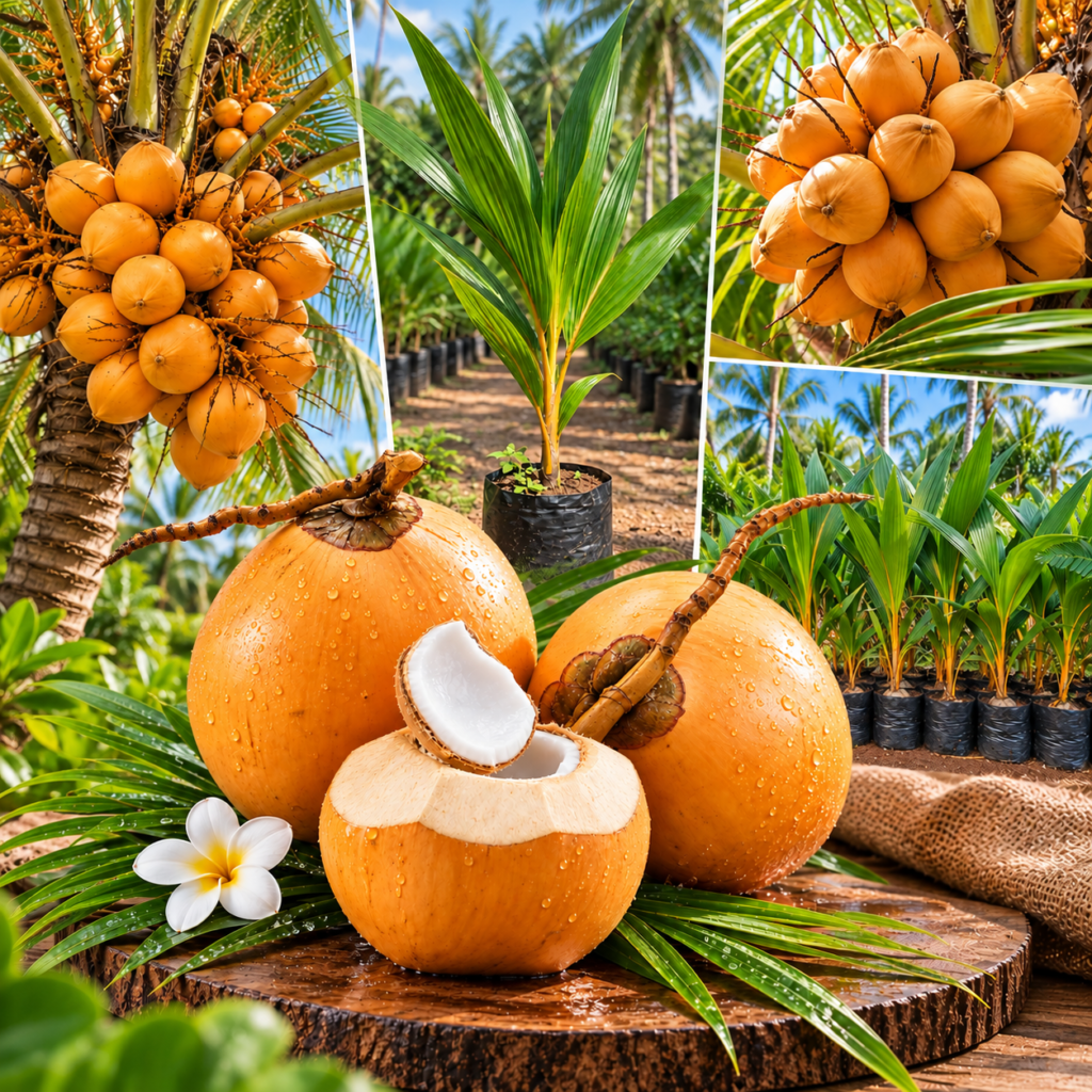 Kerala Chowghat Orange Dwarf Coconut Plant