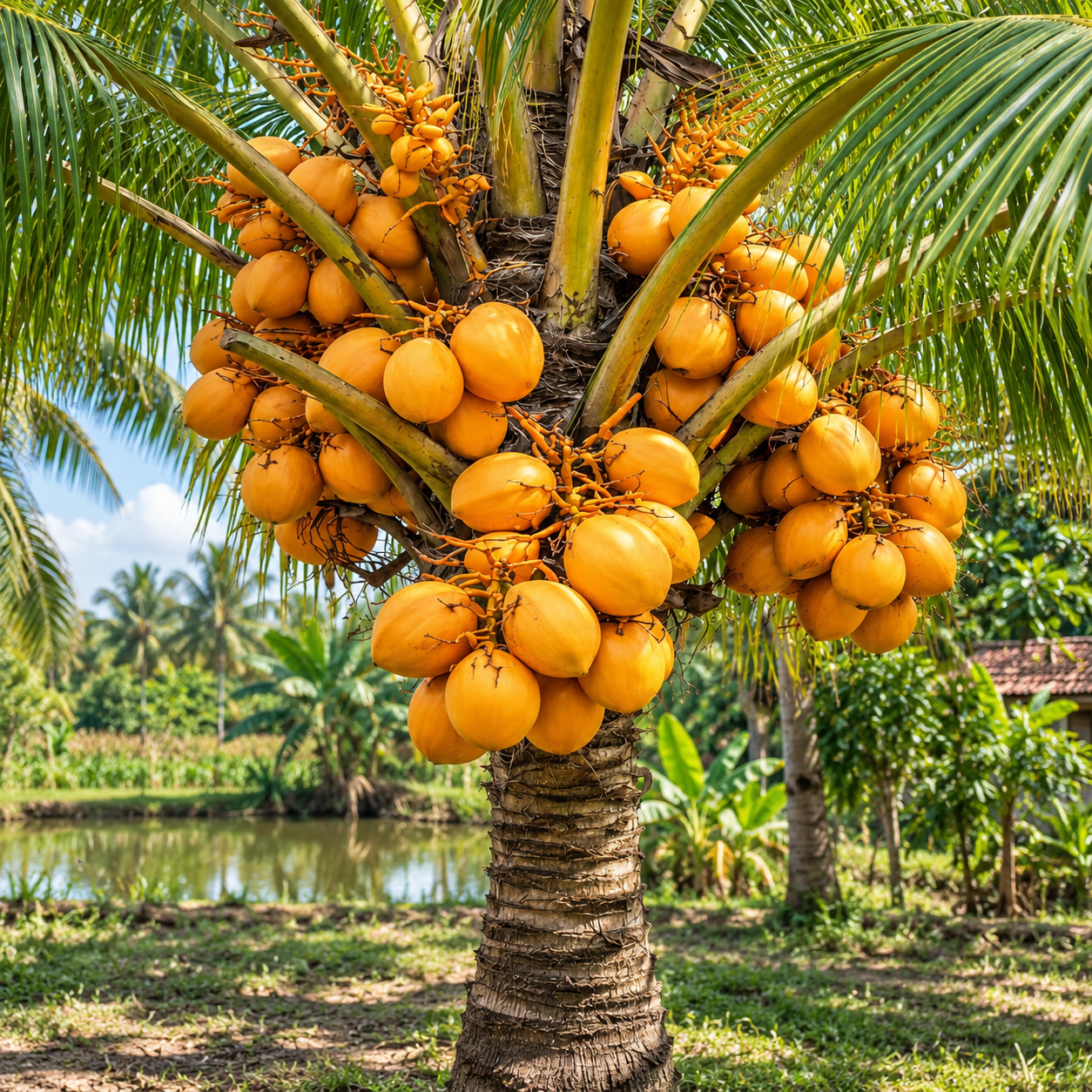 Kerala Chowghat Orange Dwarf Coconut Plant